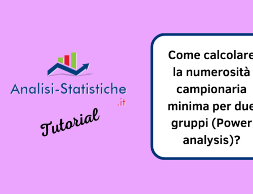 Come calcolare la numerosità campionaria minima per due gruppi (Power analysis)?